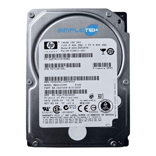 Hpe 518011 001 hard - hard, 146gb