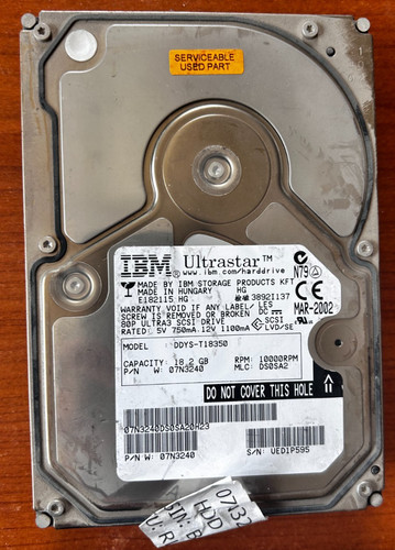 Hard disk server ibm - server, 18.2gb