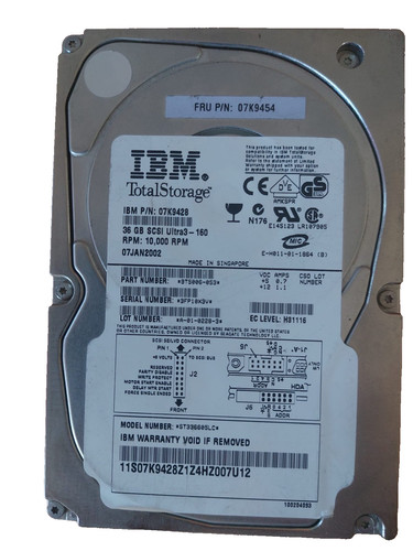 Hard disk ibm 36gb - disk, scsi