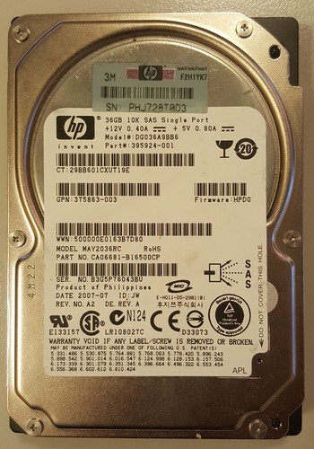 Hard disk hpe dg036a9bb6 sas - hpe,